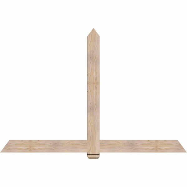 Ekena Millwork Eugene Smooth Timber Gable Bracket, Douglas Fir, 84"W x 56"H x 3 1/2"D x 5 1/2"F, 16/12 Pitch GBW084X56X0406EUG00SDF - main
